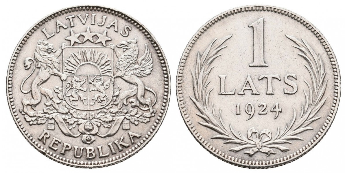 Letonia. 1 lats. 1924