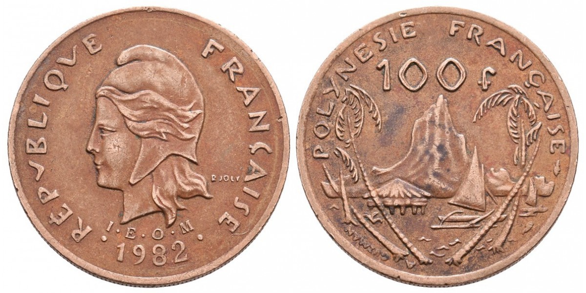 Polinesia. 100 francs. 1982