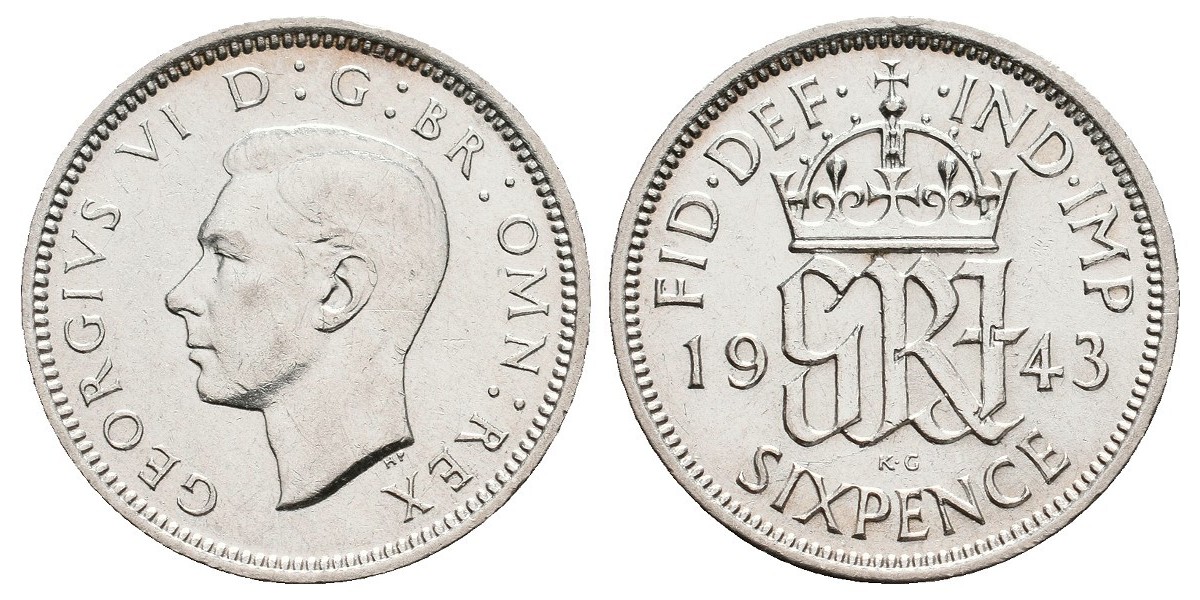 Gran Bretaña. 6 pence. 1943