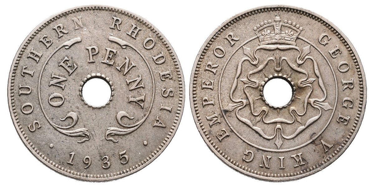 South Rhodesia. 1 penny. 1935