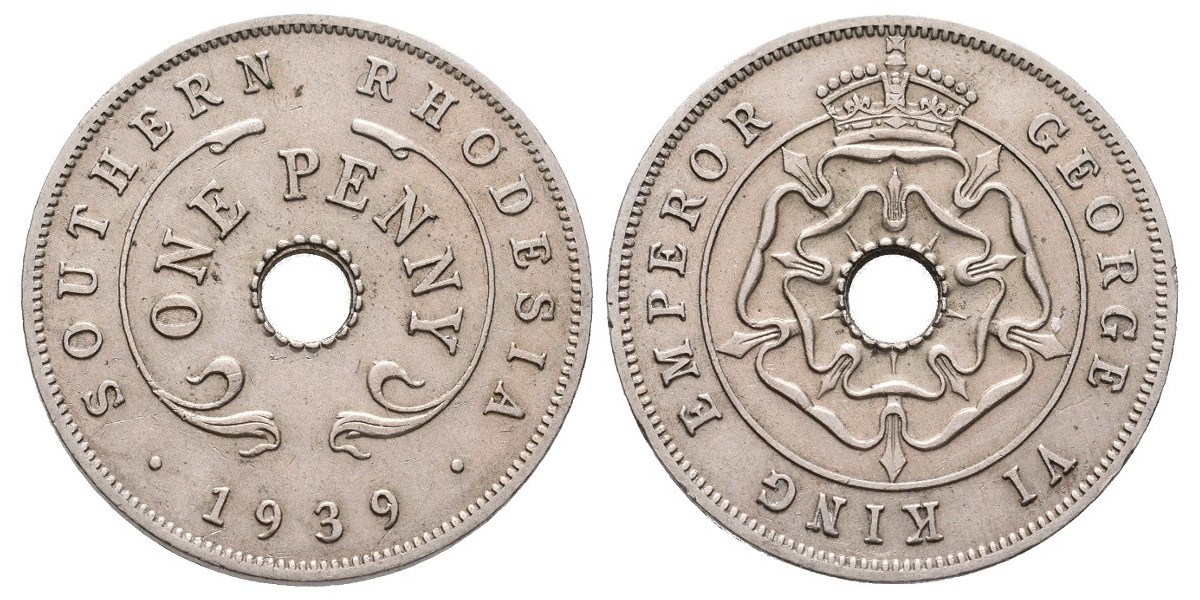 South Rhodesia. 1 penny. 1939