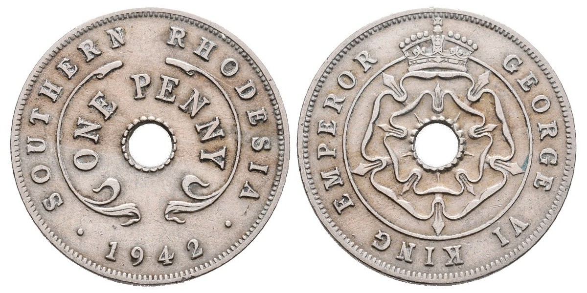 South Rhodesia. 1 penny. 1942