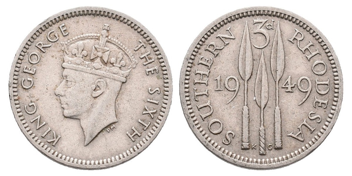 South Rhodesia. 3 pence. 1949
