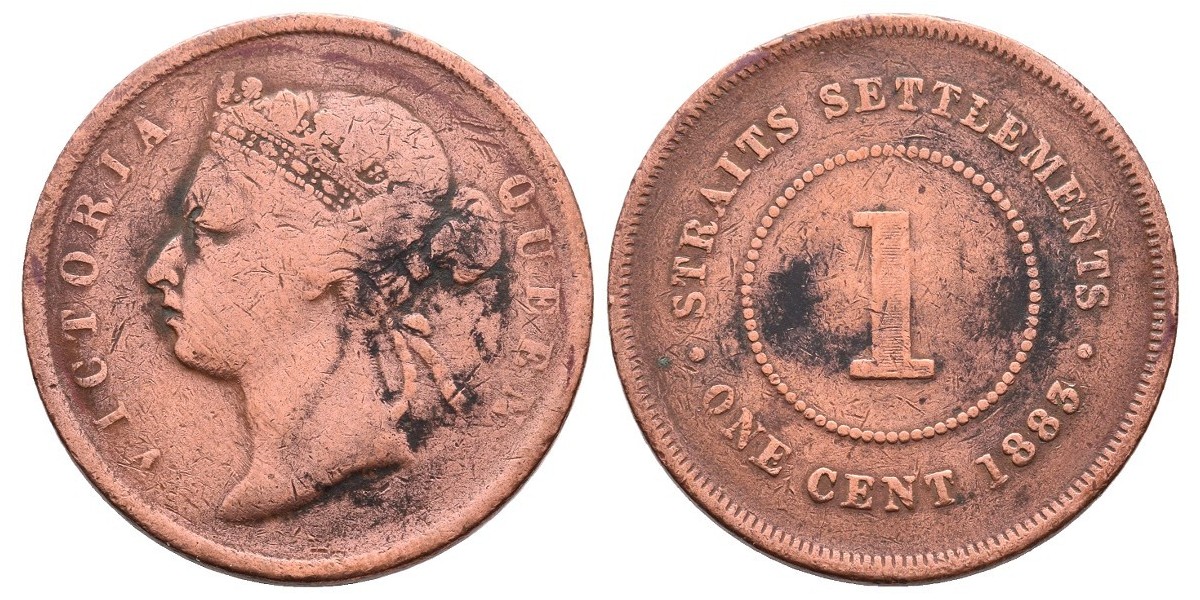 Straits Settlements. 1 cent. 1883