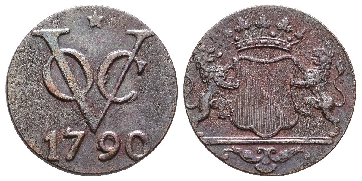India Holandesa. 1 duit. 1790