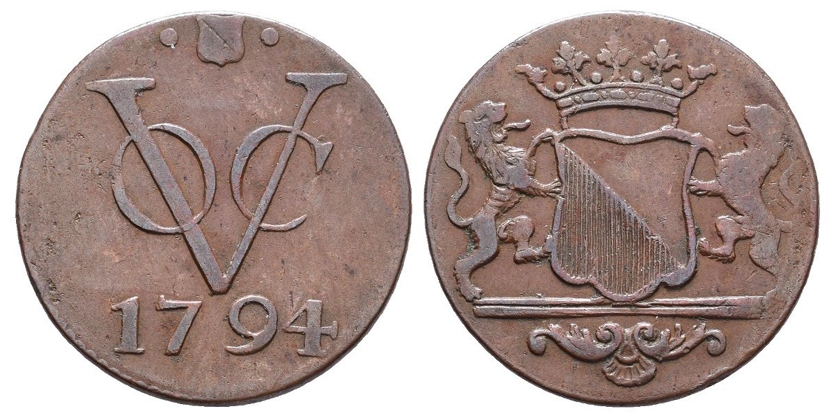 India Holandesa. 1 duit. 1794