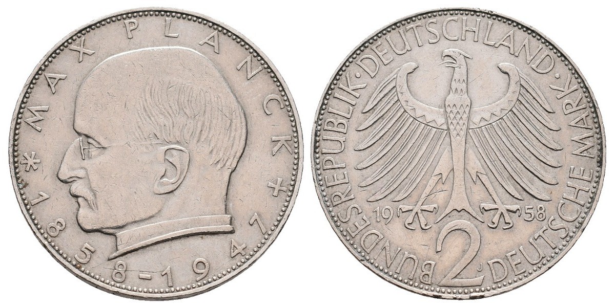 Alemania. 2 mark. 1958 J