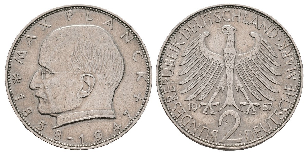 Alemania. 2 mark. 1957 D