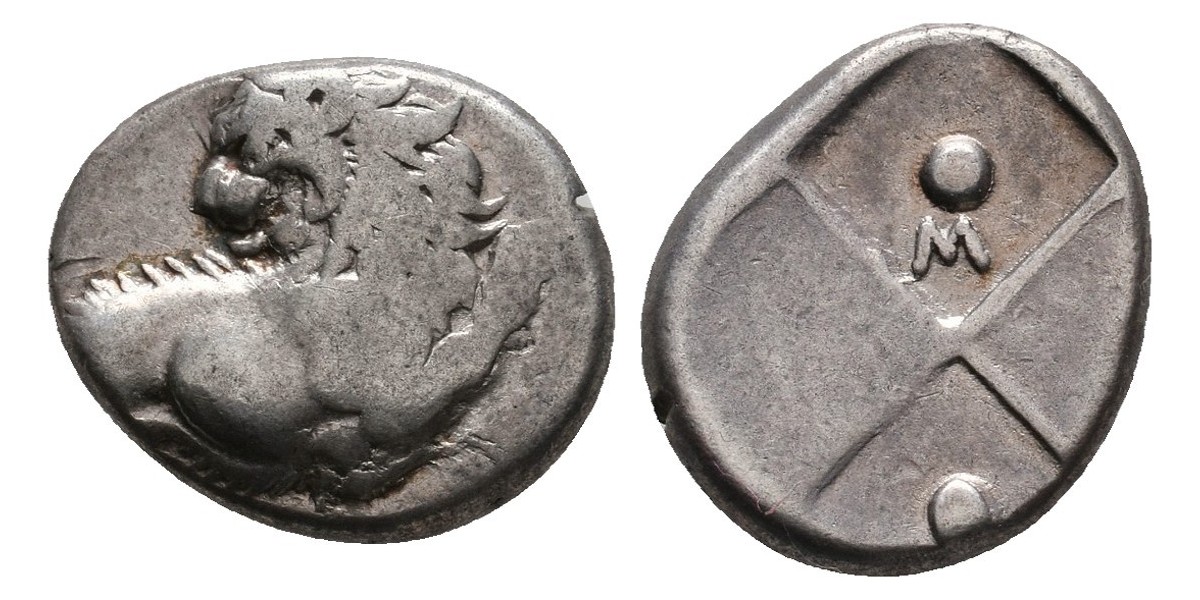 Imp. Griego. 1/2 dracma. 400-350 a.C.. Chersonesos