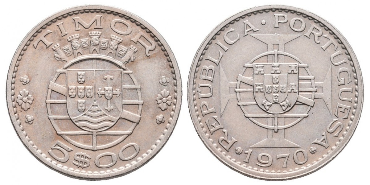 Timor. 5 escudos. 1970