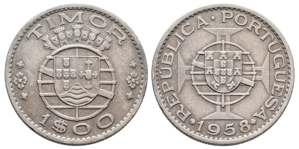 Timor. 1 escudo. 1958