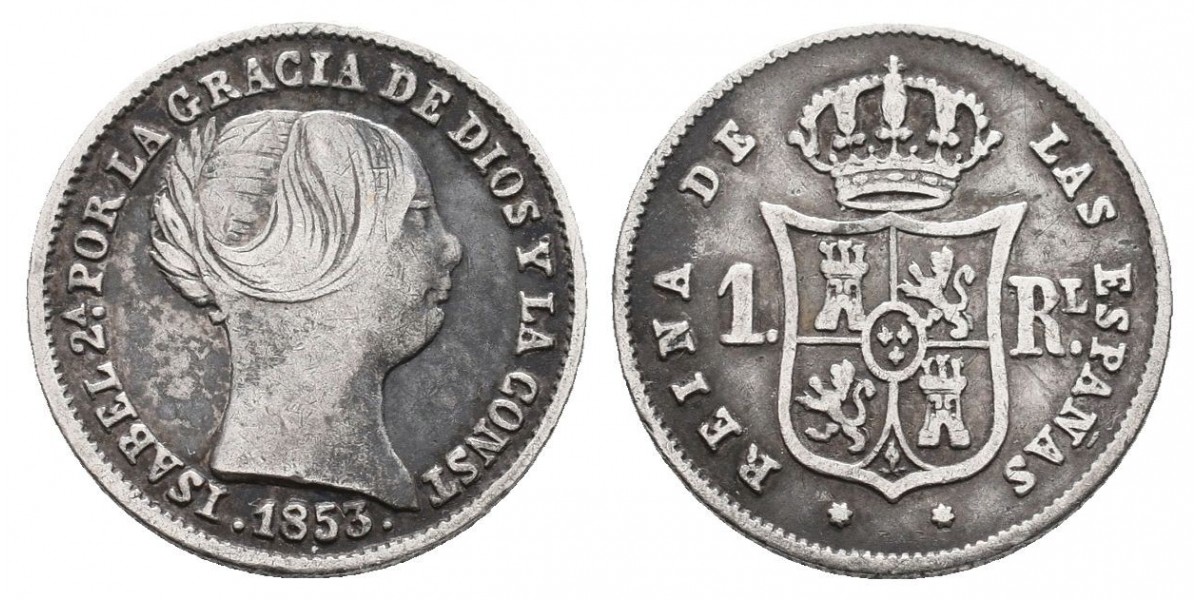 Isabel II. 1 real. 1853. Sevilla