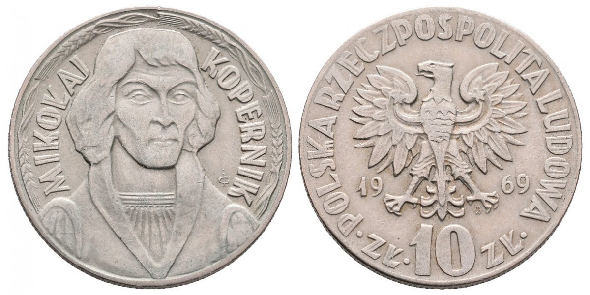 Polonia. 10 zlotych. 1969