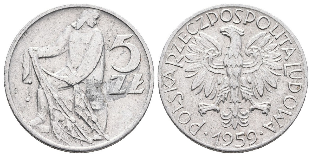 Polonia. 5 zlotych. 1959