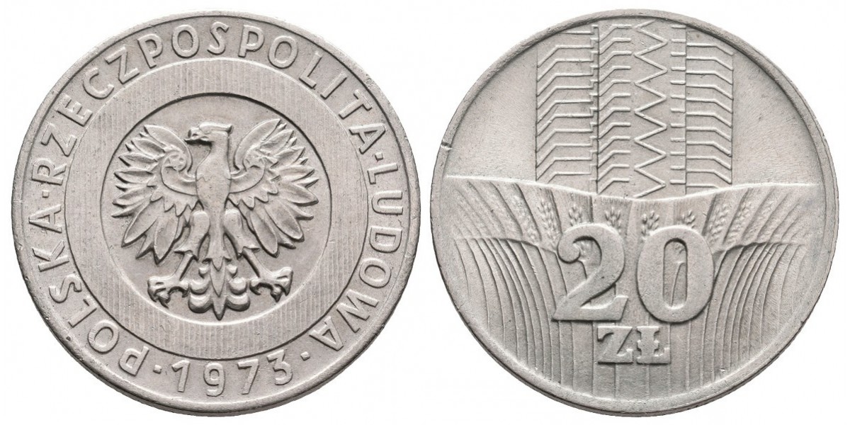 Polonia. 20 zlotych. 1973