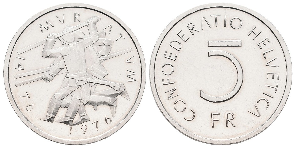 Suiza. 5 francs. 1976