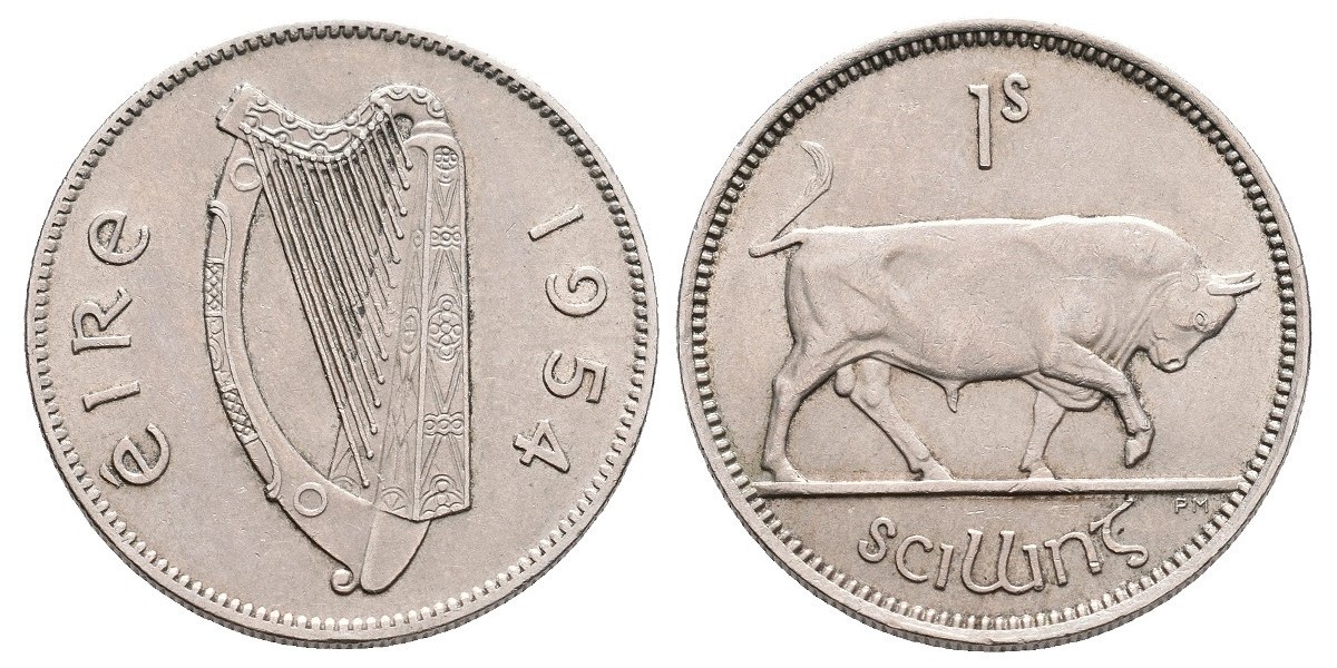 Irlanda. 1 shilling. 1954