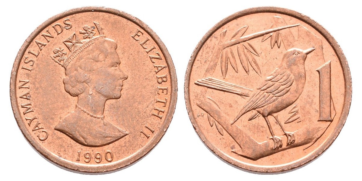 Islas Caymán. 1 cent. 1990