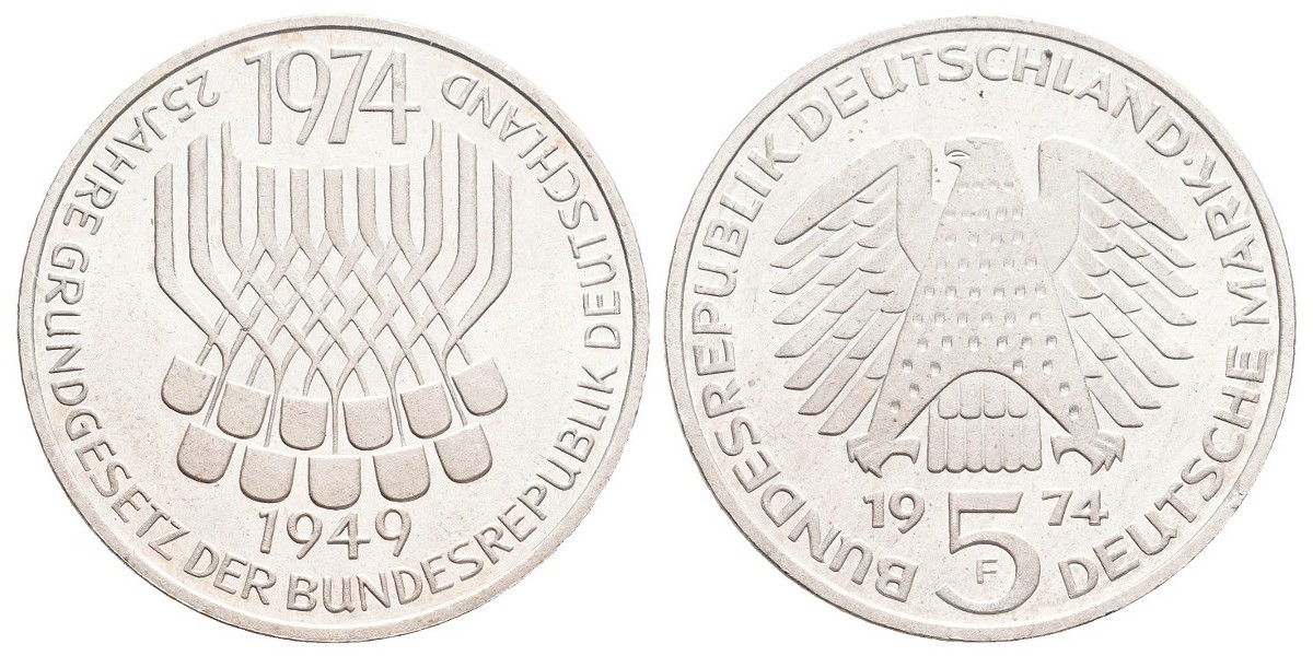 Alemania. 5 mark. 1974 F