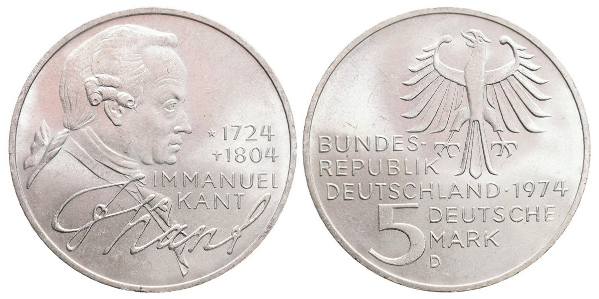 Alemania. 5 mark. 1974 D