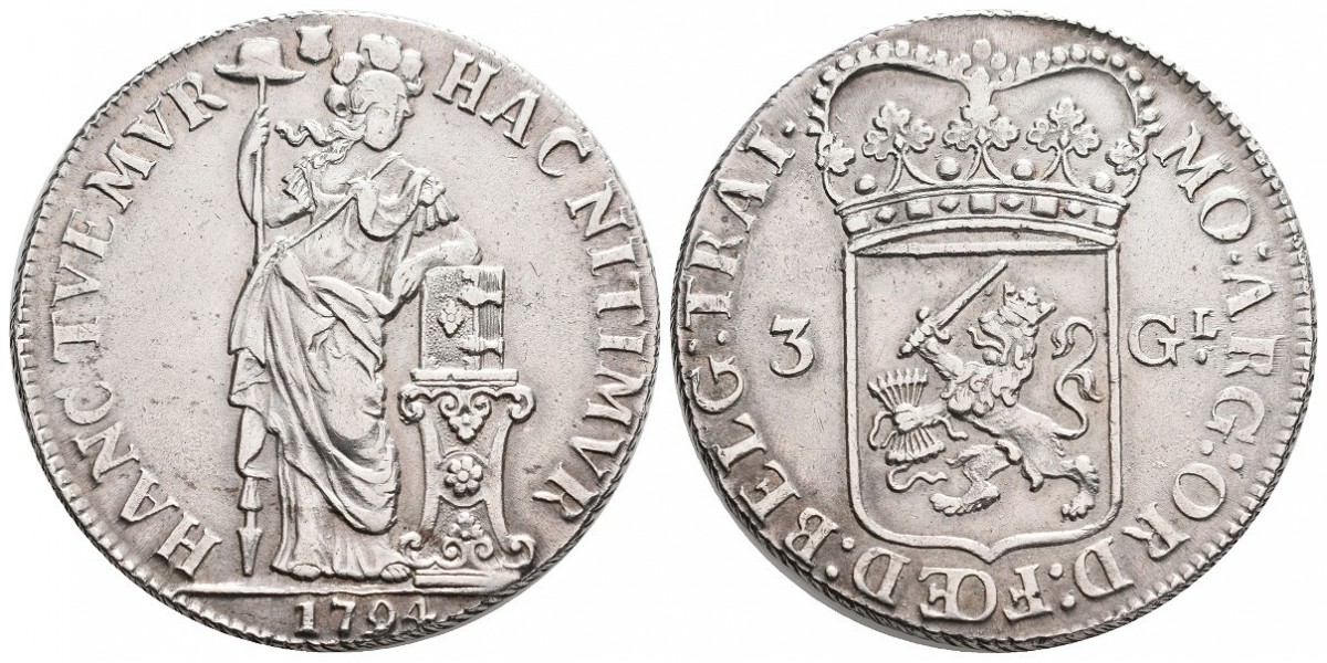 Holanda. 3 gulden. 1794