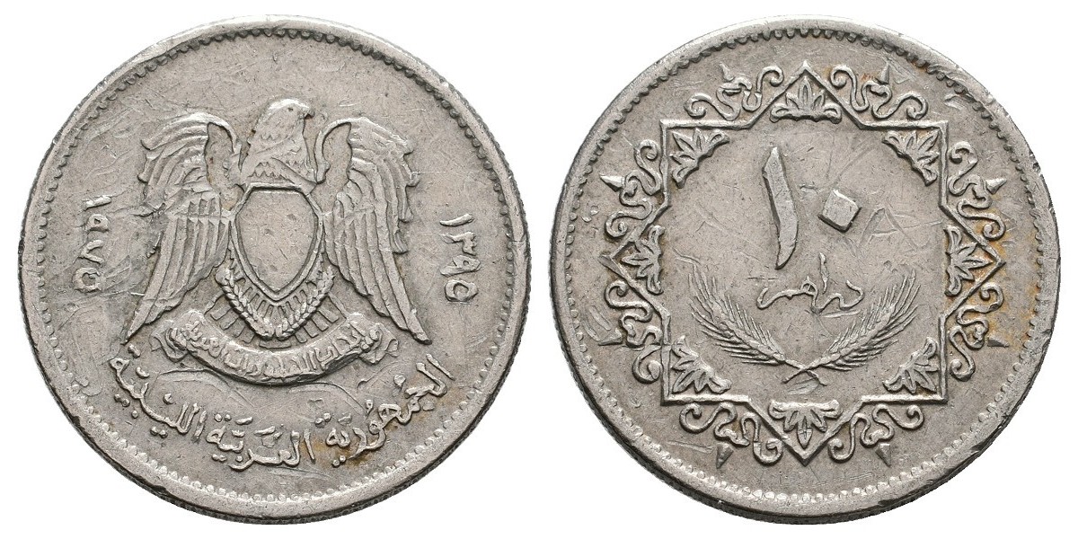 Libya. 10 dirhams. 1975