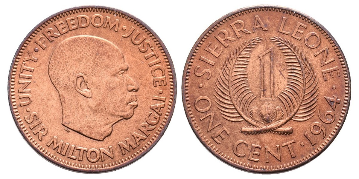 Sierra Leona. 1 cent. 1964