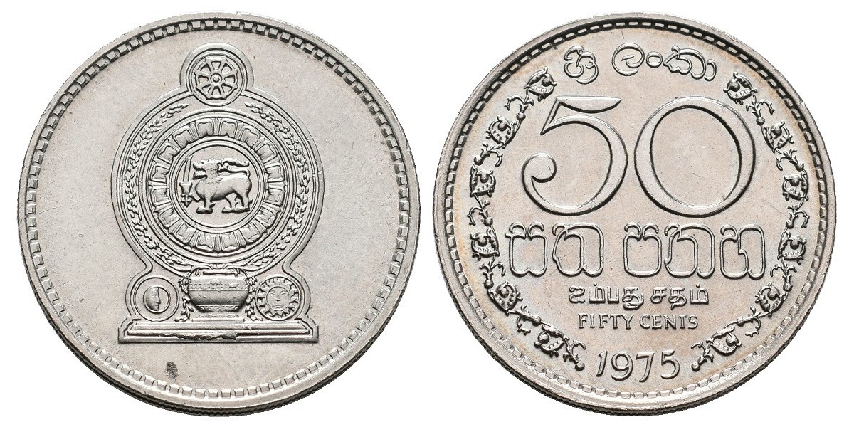 Sri Lanka. 50 cents. 1975