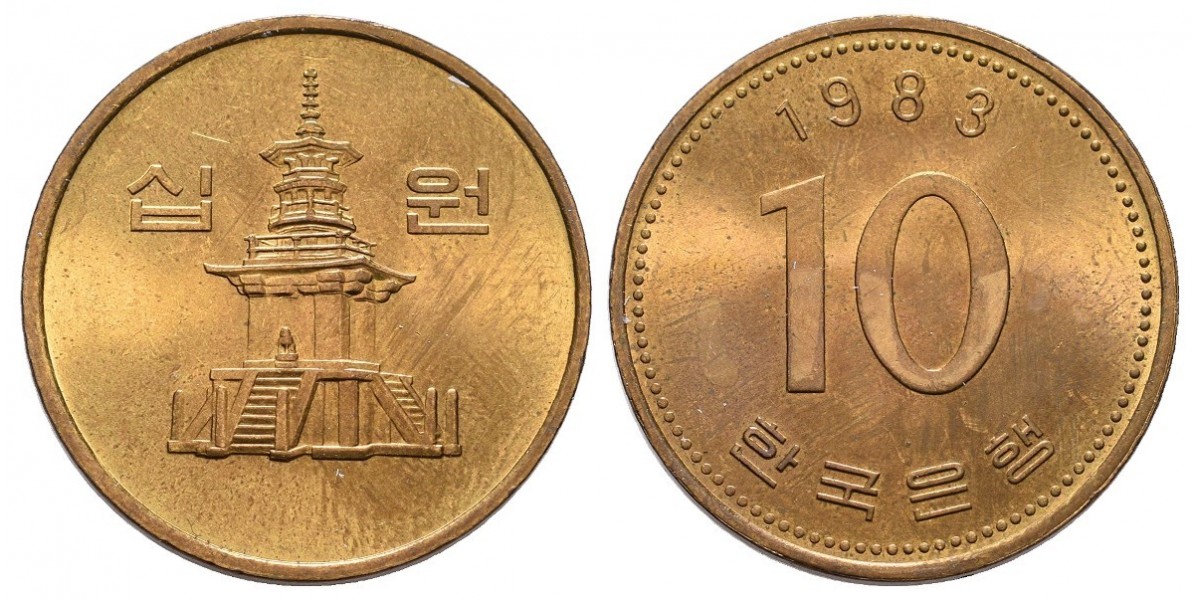 Corea del Sur. 10 won. 1983