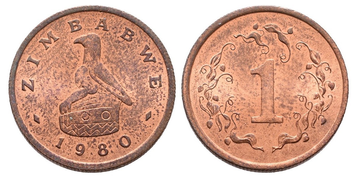 Zimbawe. 1 cent. 1980