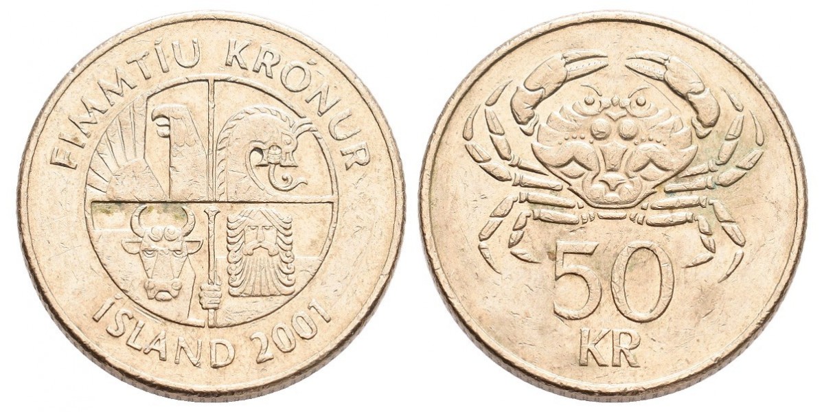 Islandia. 50 kronur. 2001