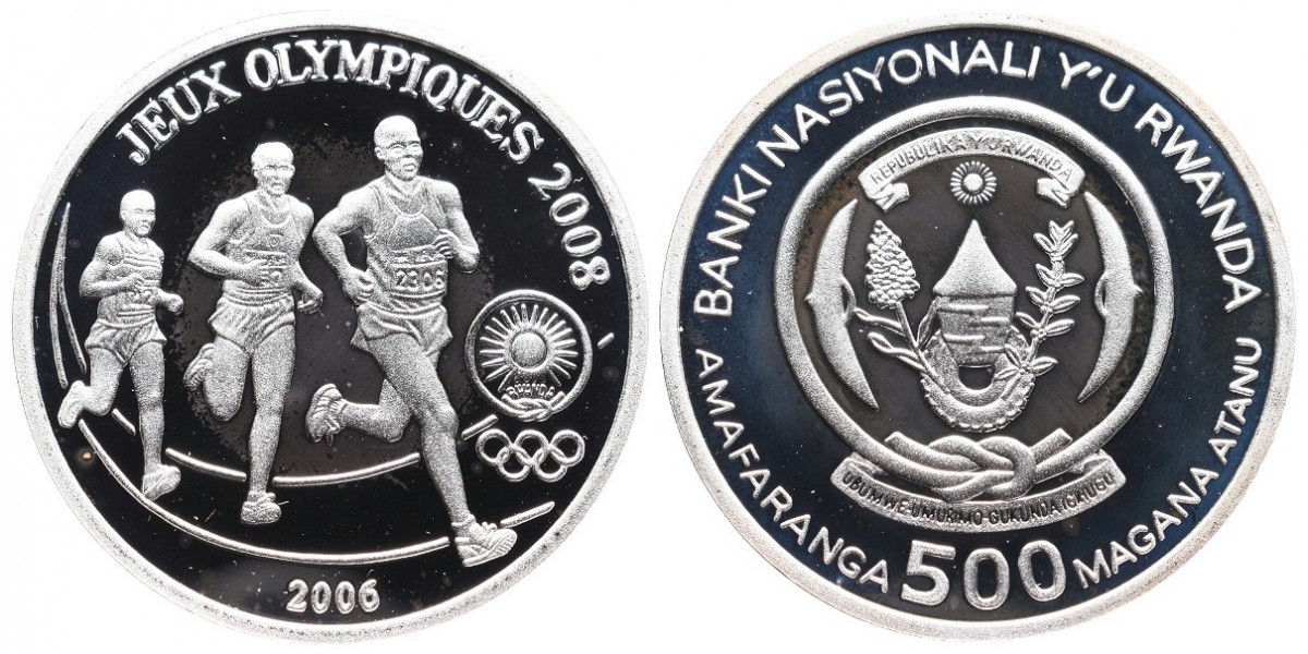 Rwanda. 500 francs. 2006