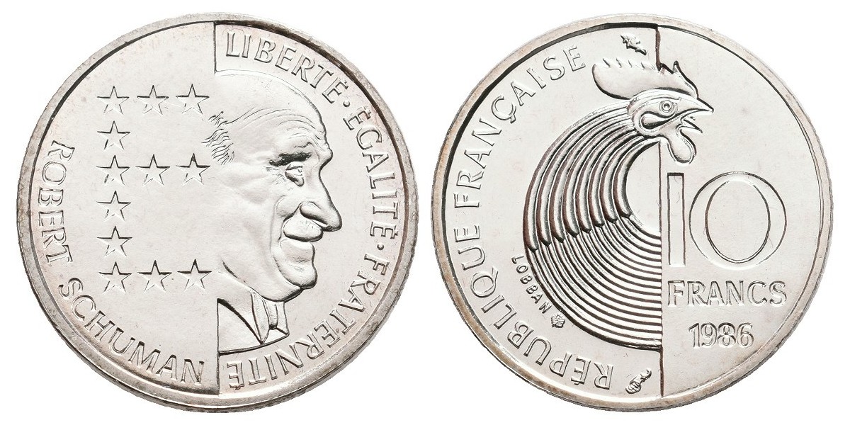 Francia. 10 francs. 1986....