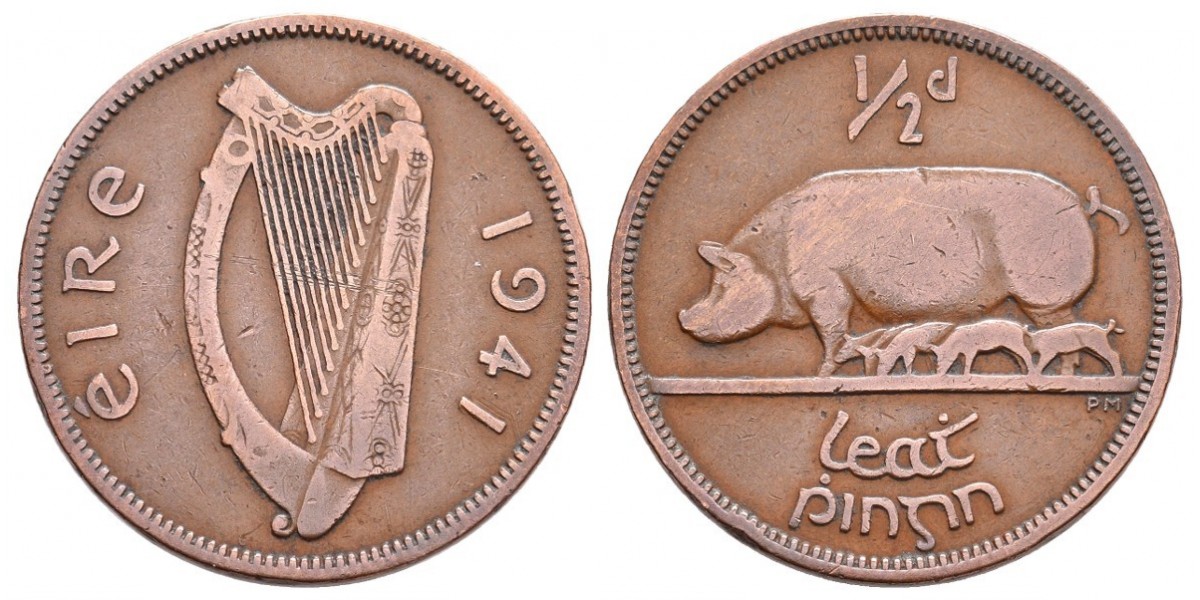 Irlanda. 1/2 penny. 1941