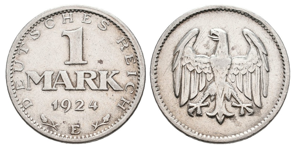 Alemania. 1 mark. 1924 E
