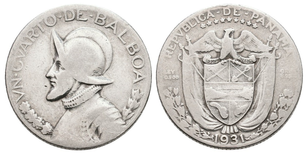 Panamá. 1/4 balboa. 1931