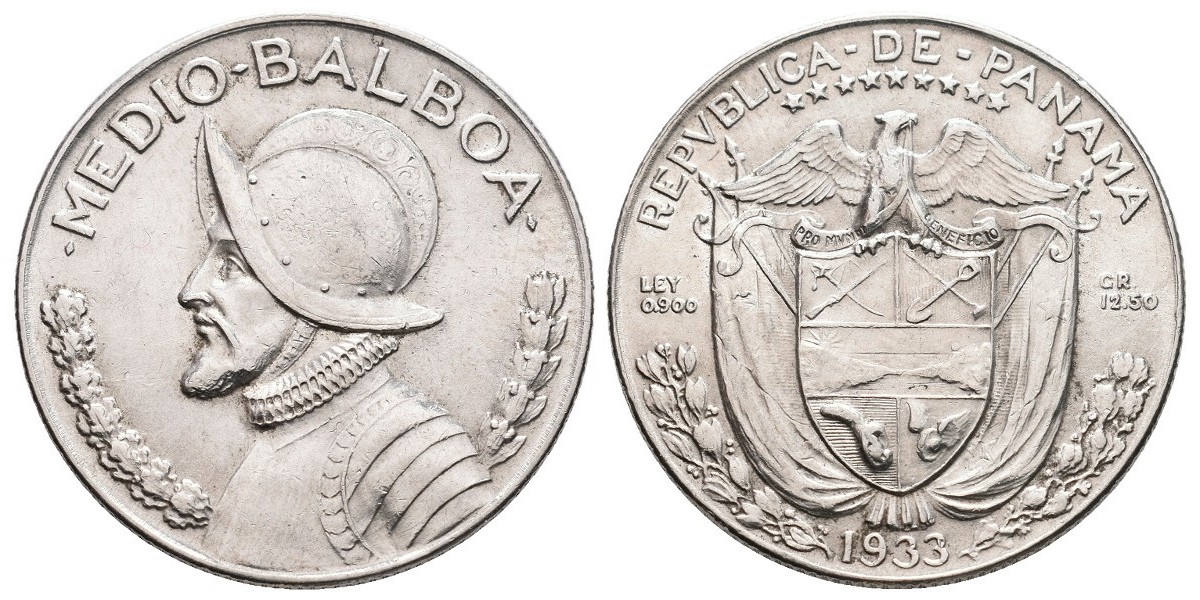 Panamá. 1/2 balboa. 1933