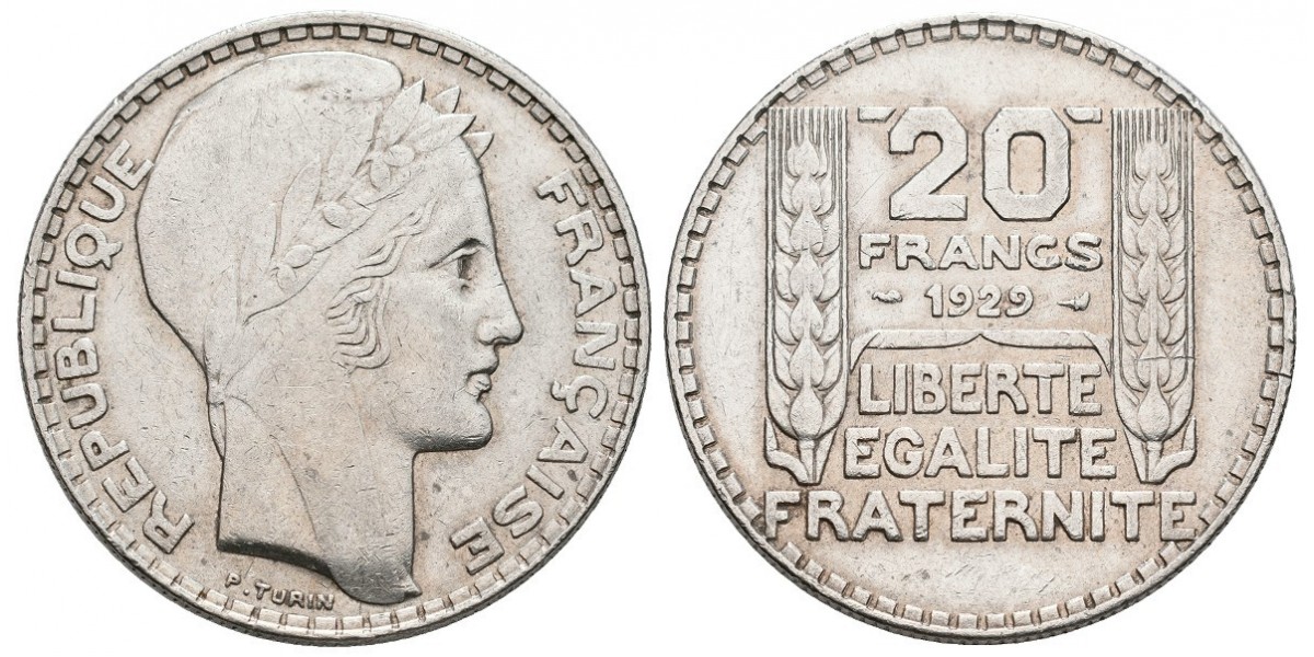 Francia. 20 francs. 1929