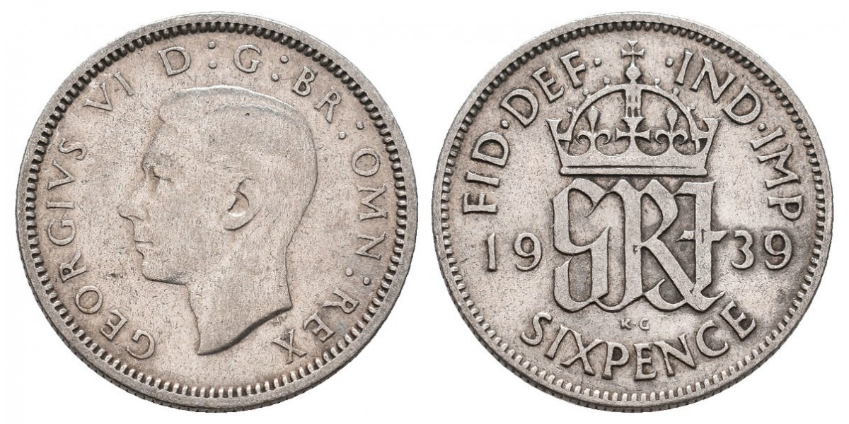 Gran Bretaña. 6 pence. 1939