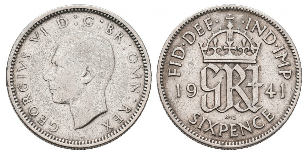 Gran Bretaña. 6 pence. 1941