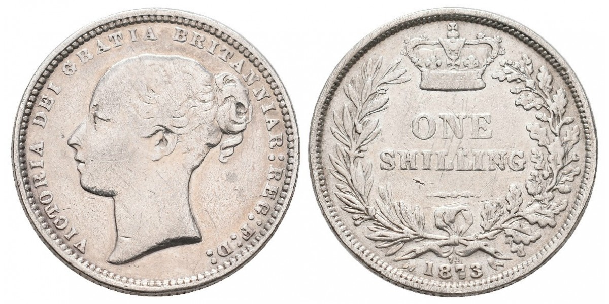 Gran Bretaña. 1 shilling. 1873