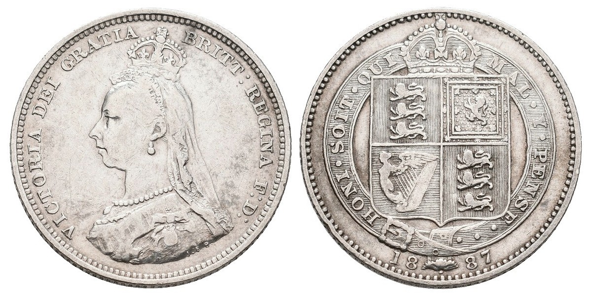 Gran Bretaña. 1 shilling. 1887