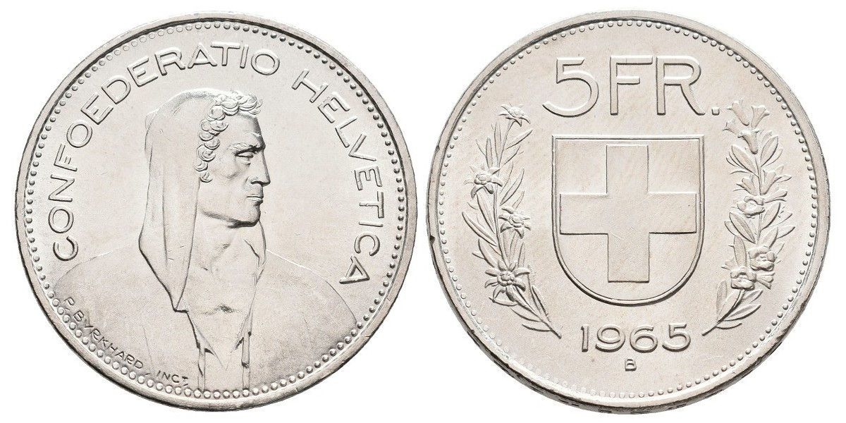 Suiza. 5 francs. 1965