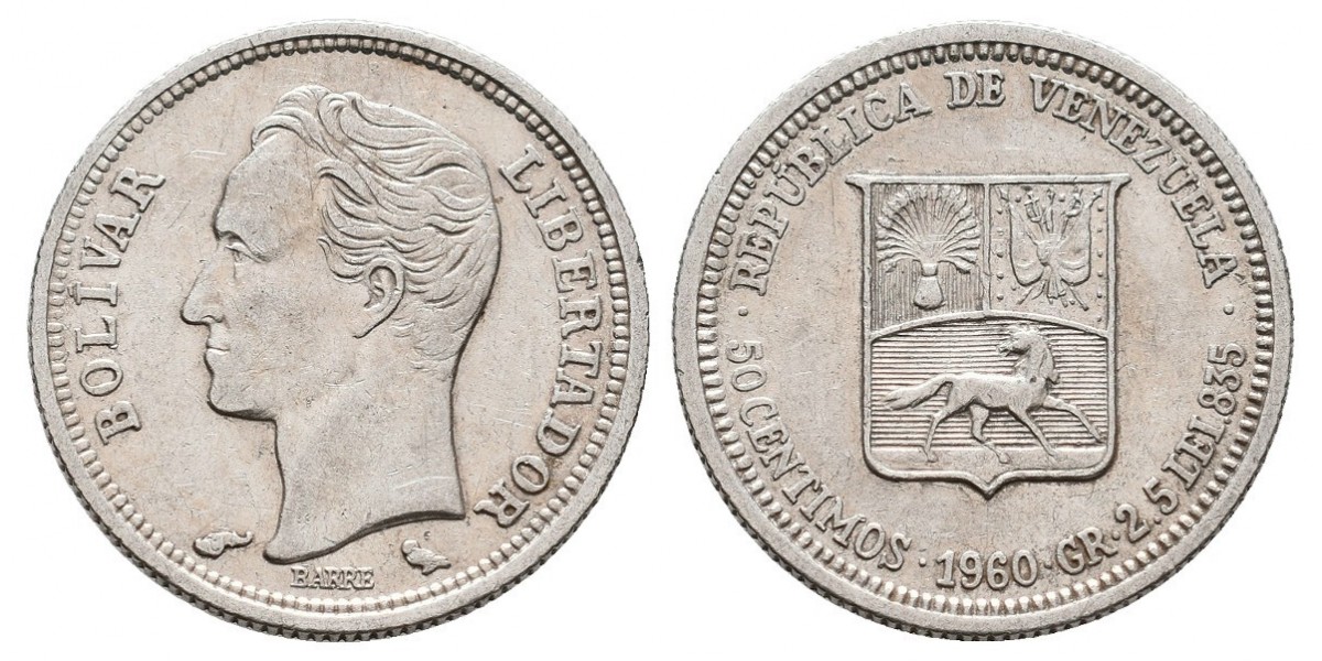 Venezuela. 50 céntimos. 1960