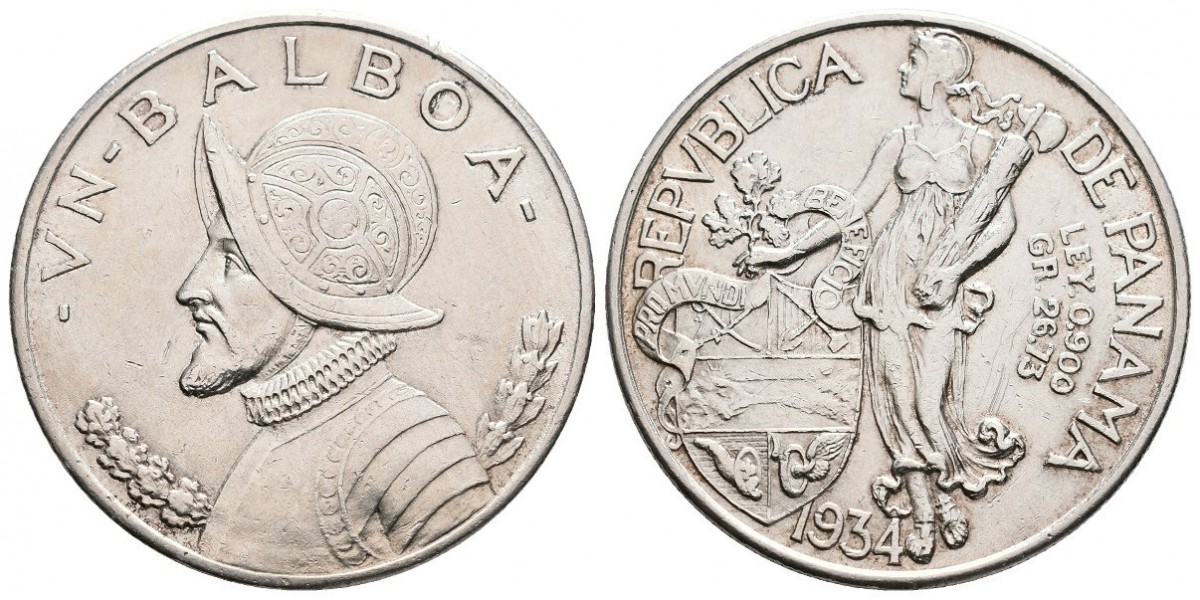 Panamá. 1 balboa. 1934