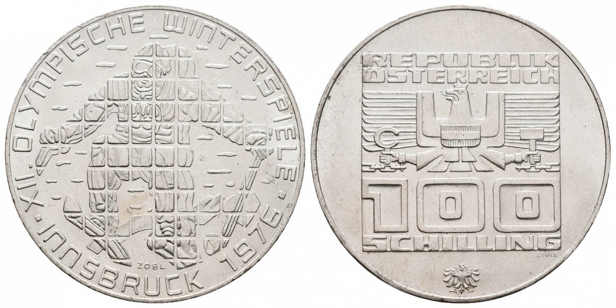 Austria. 100 schillings. 1975