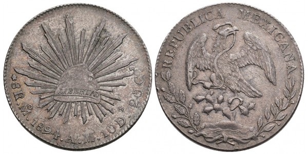 Méjico. 8 reales. 1894 AM