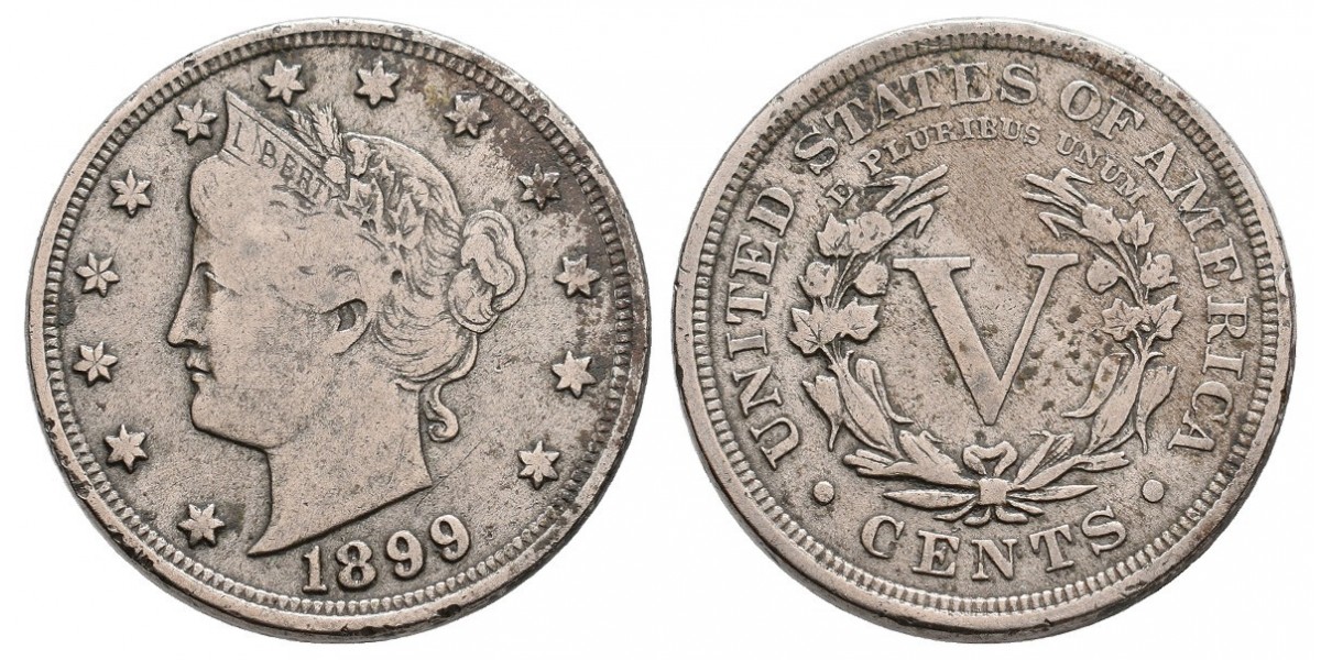 Estados Unidos. 5 cents. 1889