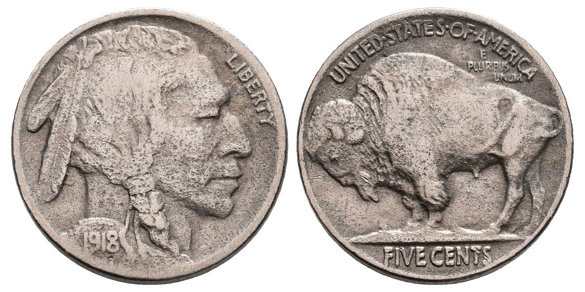Estados Unidos. 5 cents. 1918