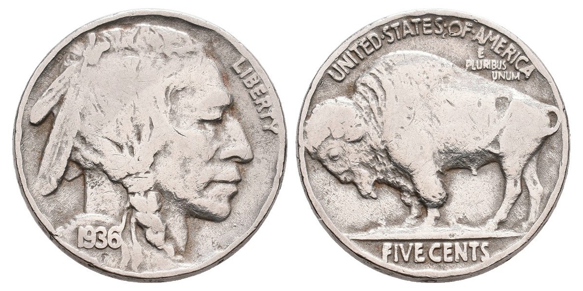 Estados Unidos. 5 cents. 1936